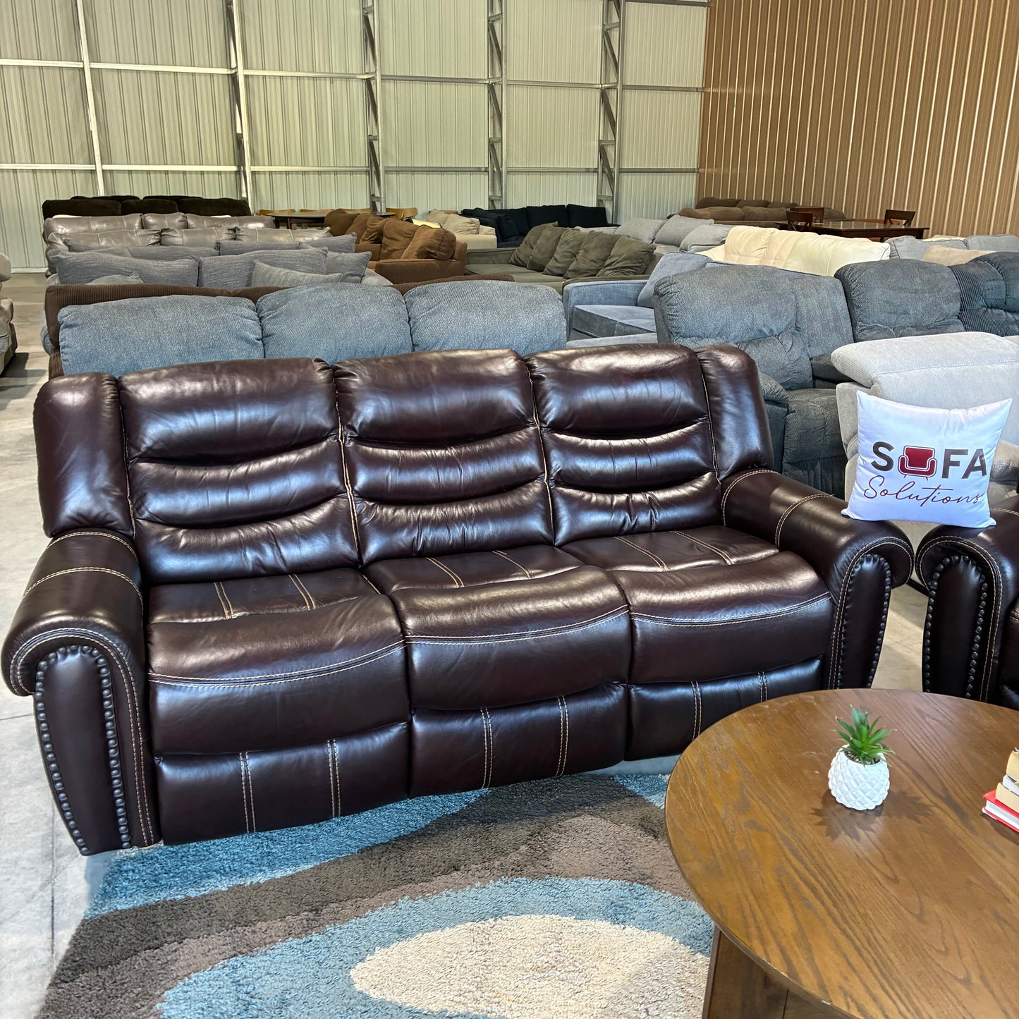 Brown Reclining Sofa Set