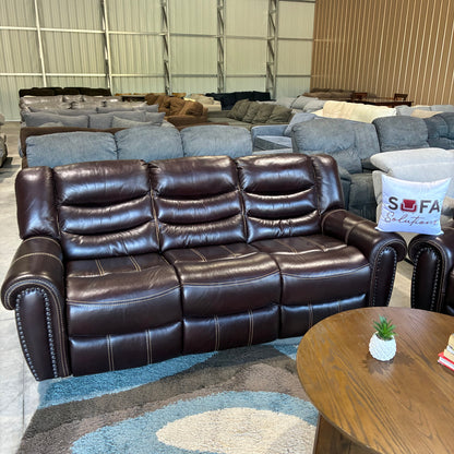 Brown Reclining Sofa Set