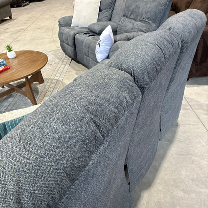 Blue Electric Reclining Sofa Set