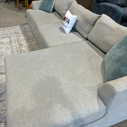 Light Gray Chaise Slipcover Chaise Sectional Sofa