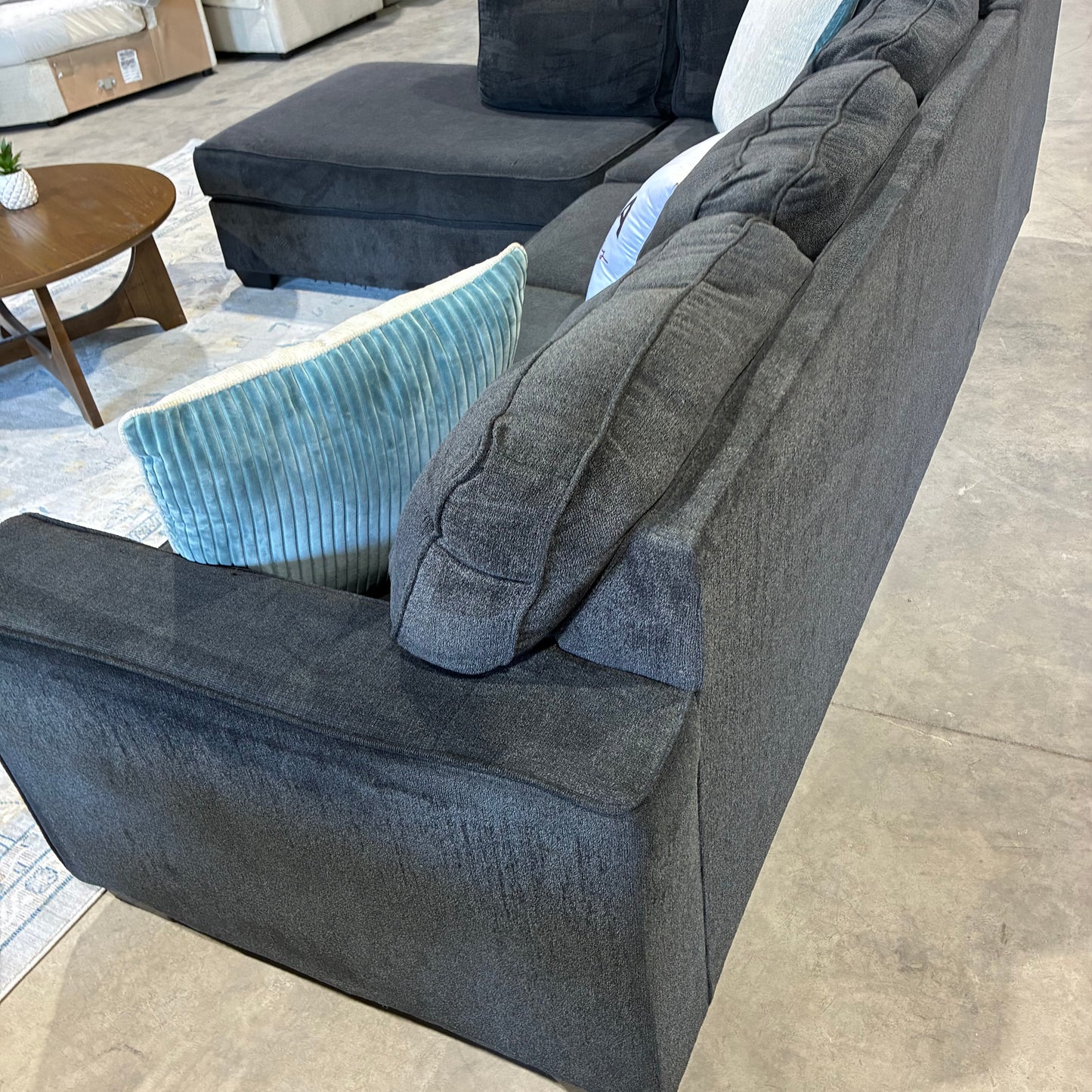 Navy Chaise Sectional