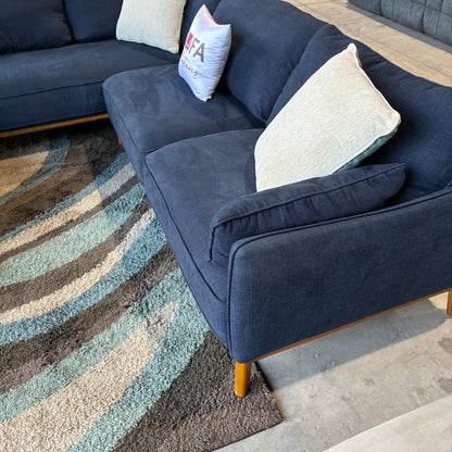 Navy Chaise Sectional Sofa