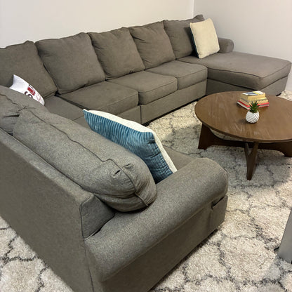 Gray Sectional Sofa with Chaise