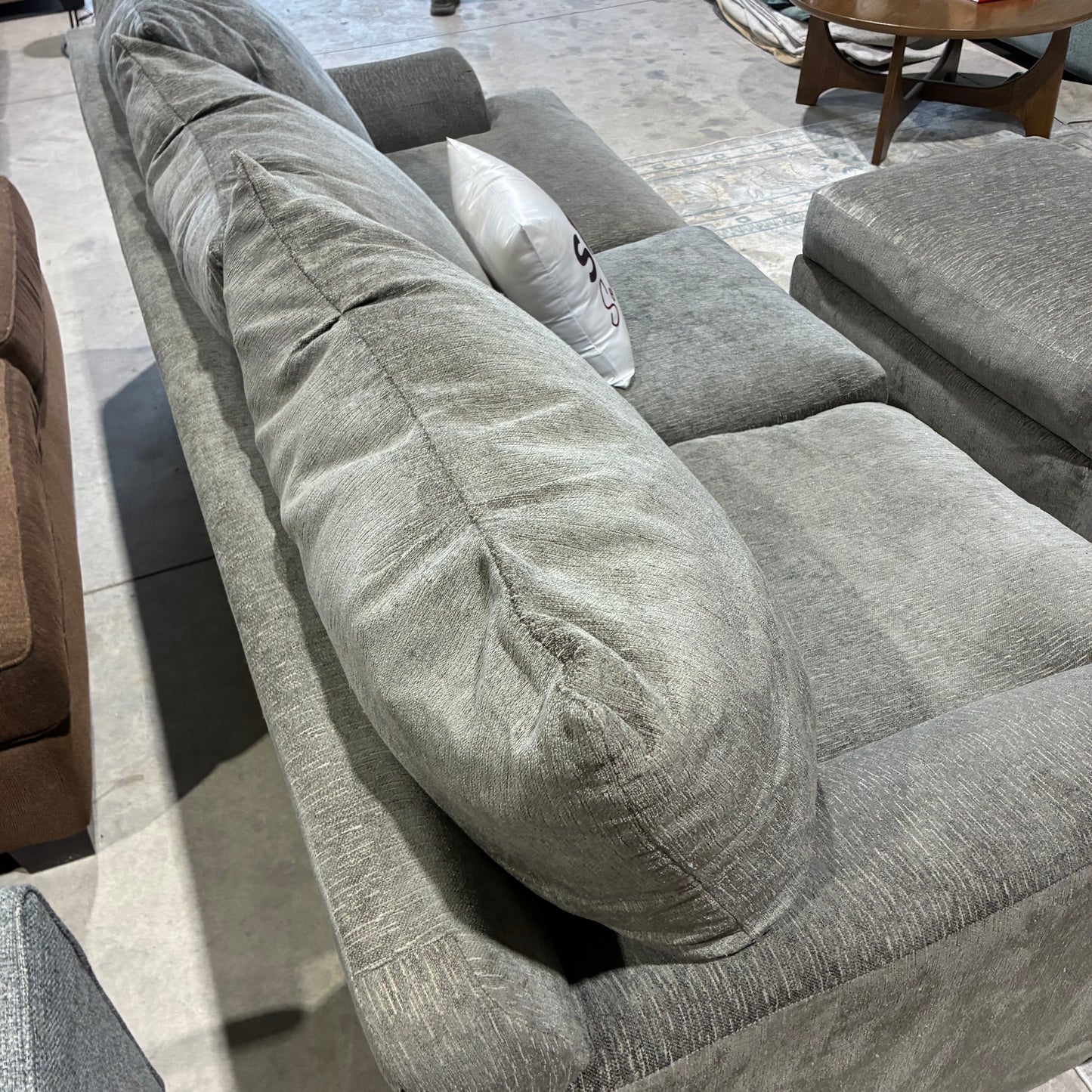 Gray Sofa & Ottoman