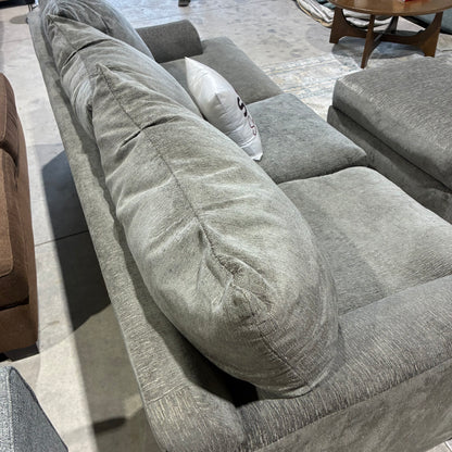 Gray Sofa & Ottoman