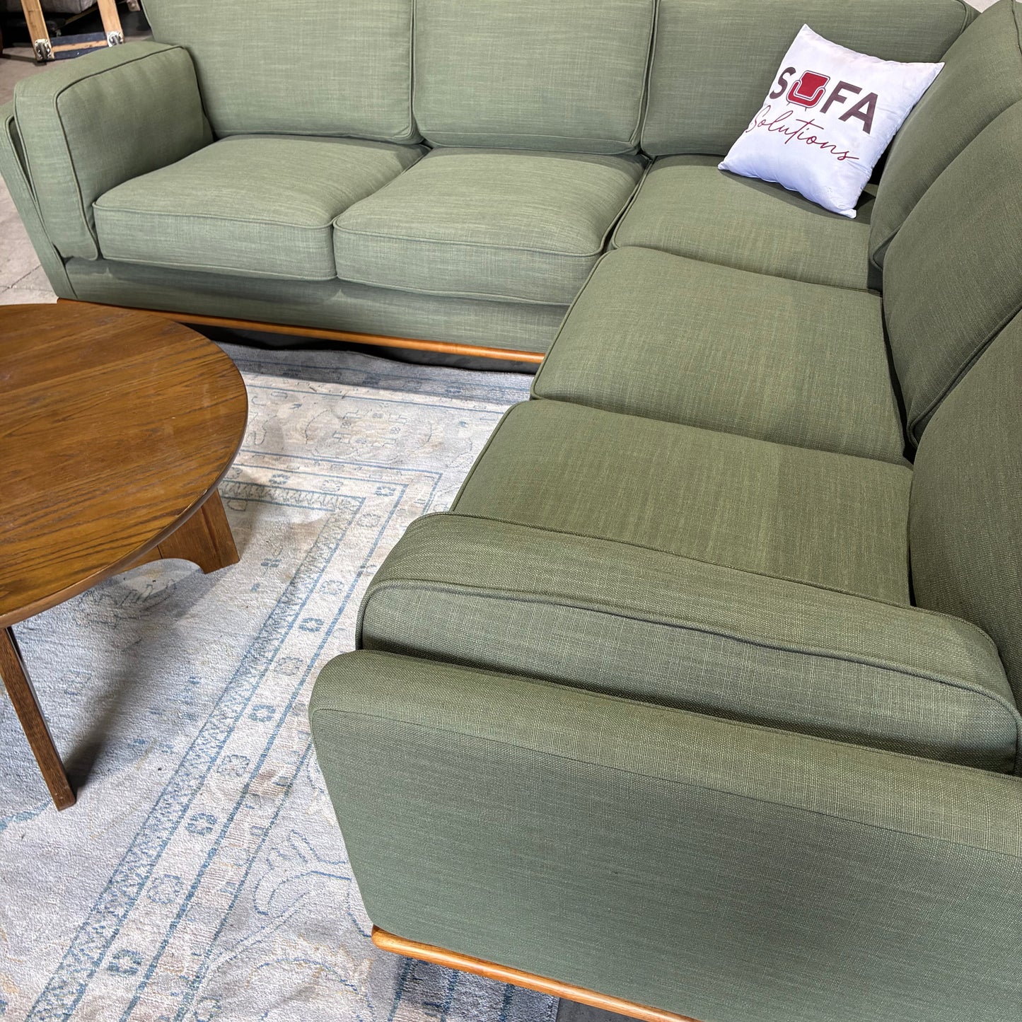 Article Timber 93” Corner Sectional Olio Green