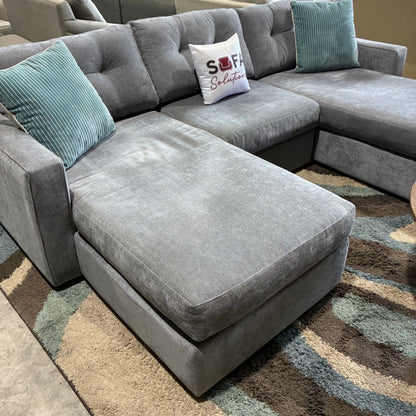 Gray Double Chaise Sectiomal