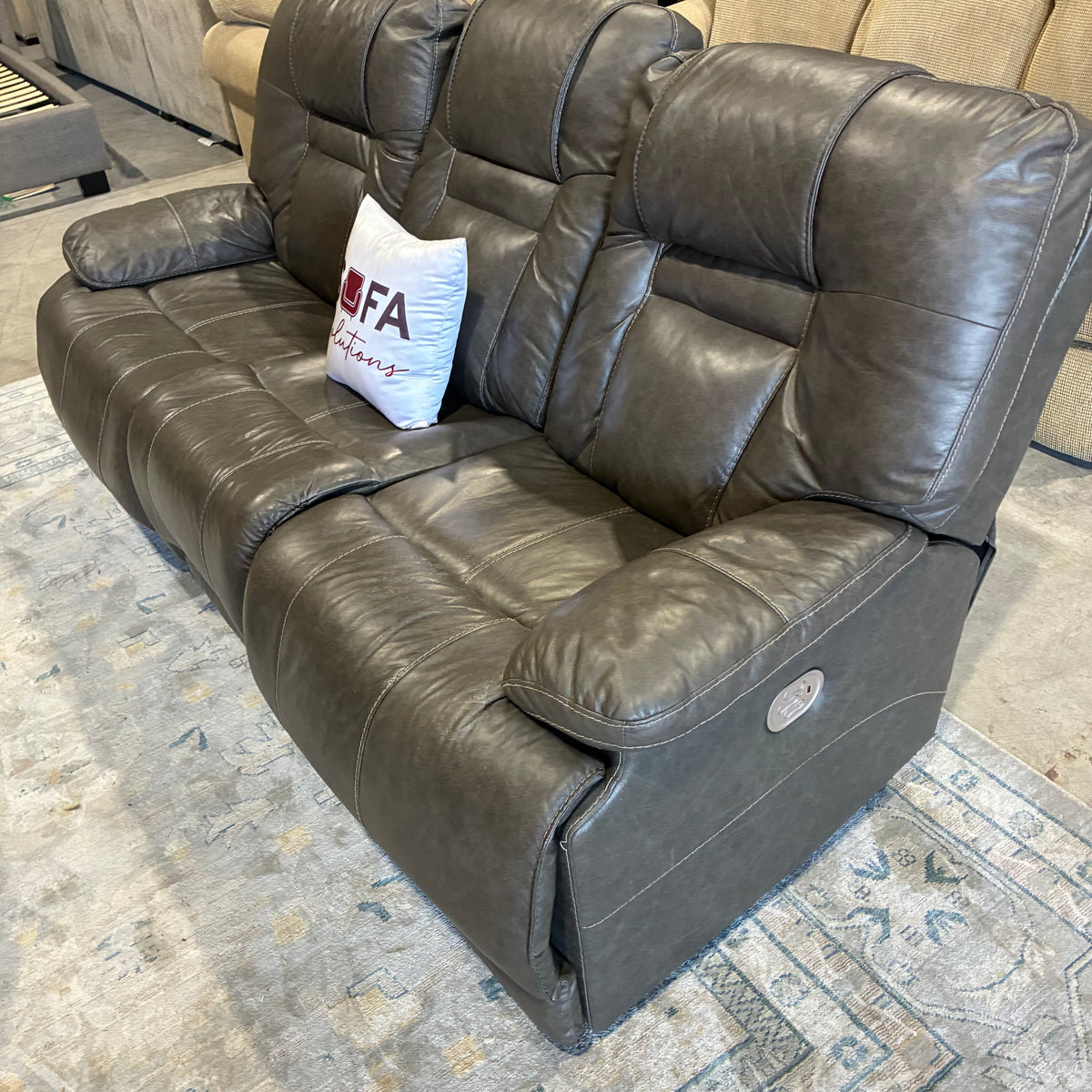 Gray Electric Reclining Sofa