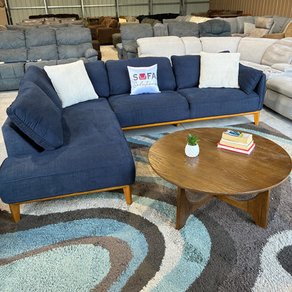 Navy Chaise Sectional Sofa