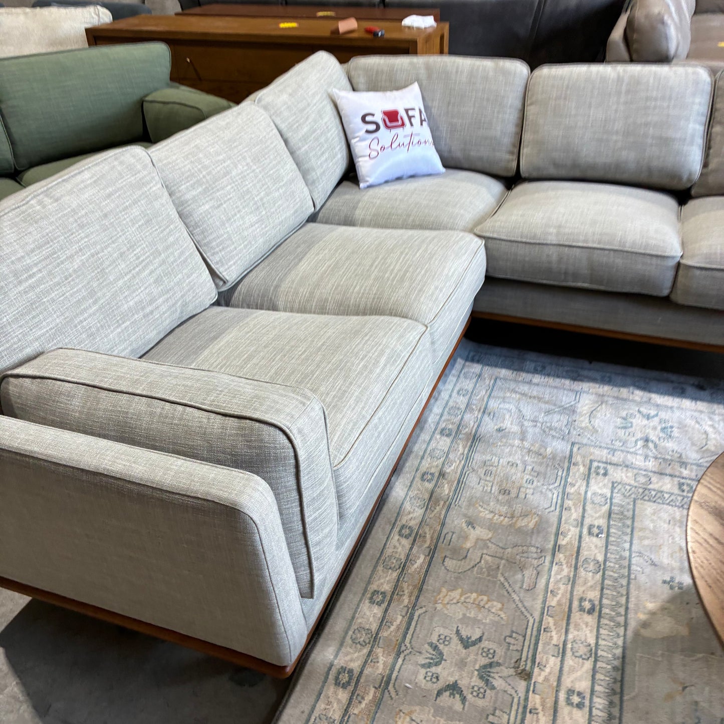 Article Timber 93” Corner Sectional Rain Cloud