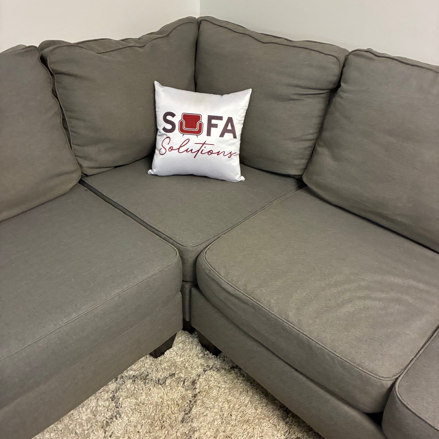 Steel Gray Sectional w Cuddler