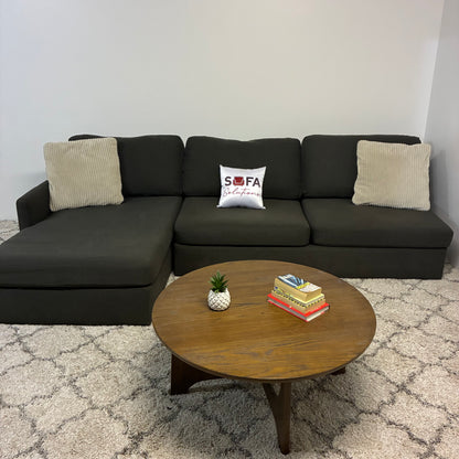 Charcoal Gray L Sectional from American Signature