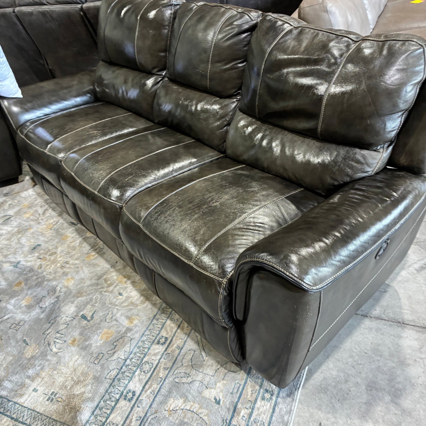 Leather Electric Reclining Sofa Set