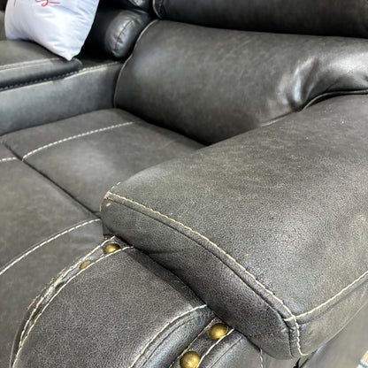 Charcoal Gray Rocker Reclining Sofa