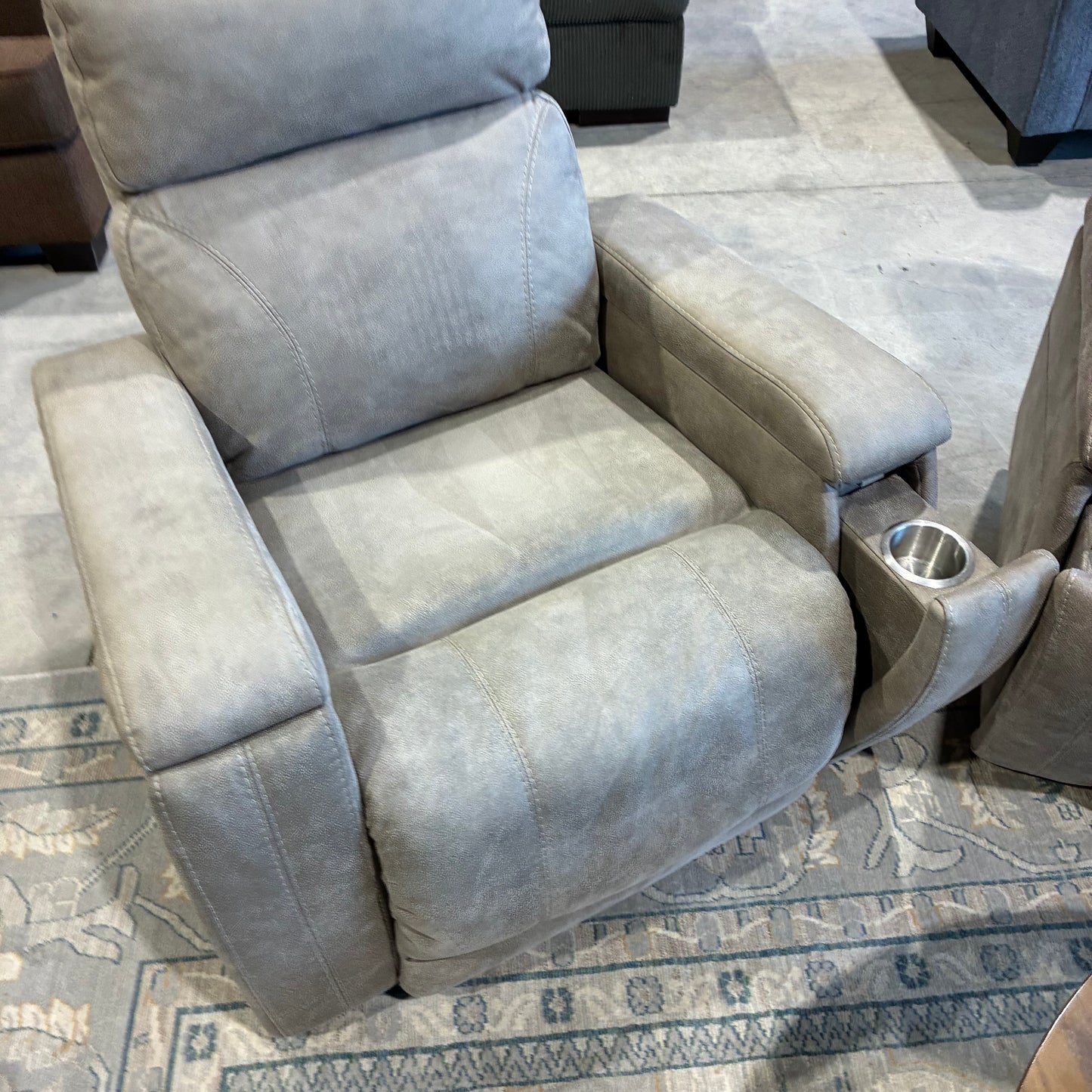Pair of Gray Electric Recliners