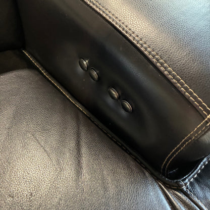 Dark Leather Electric Reclining Sofa