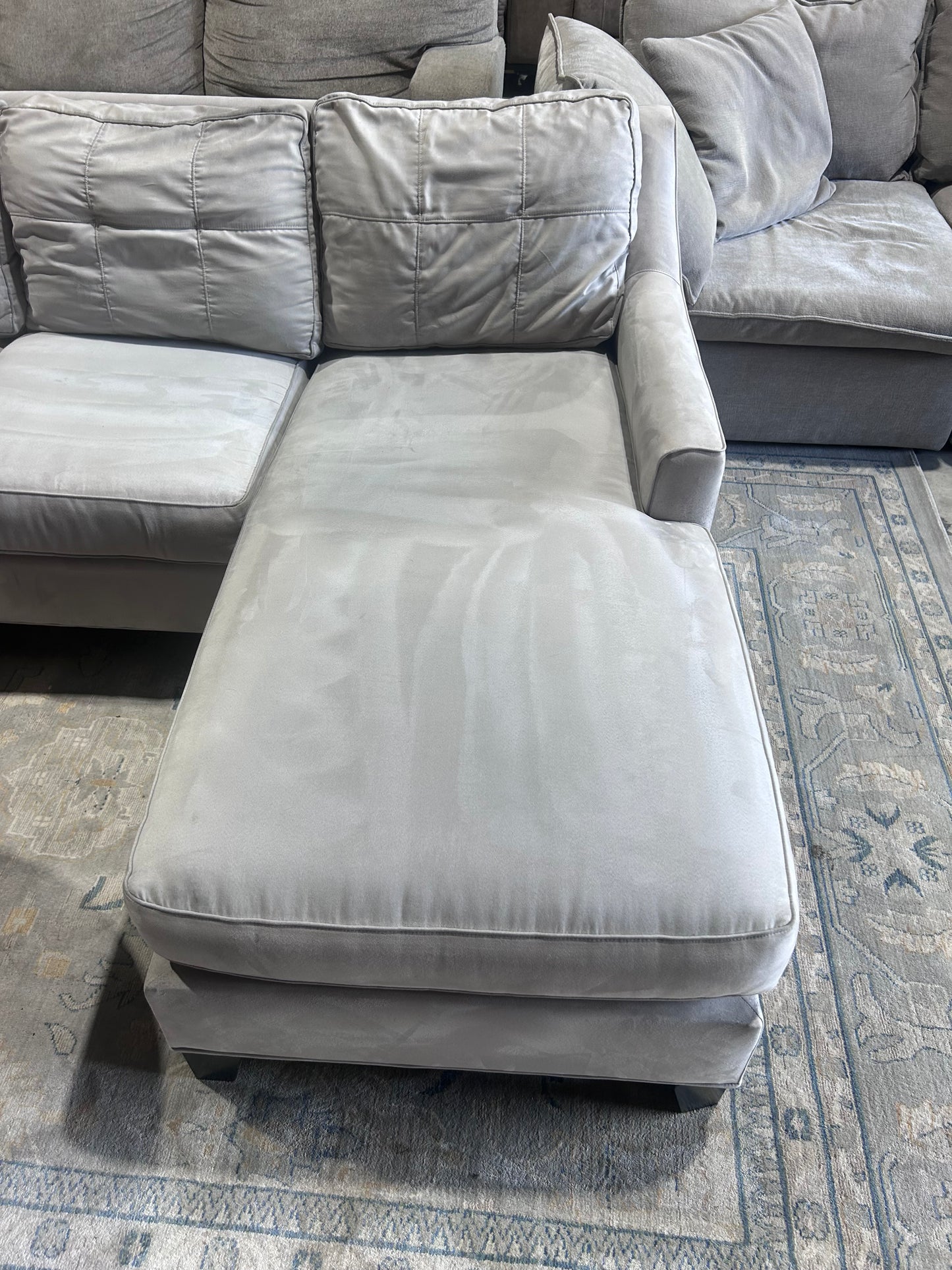 Gray Reversible Chaise Sofa