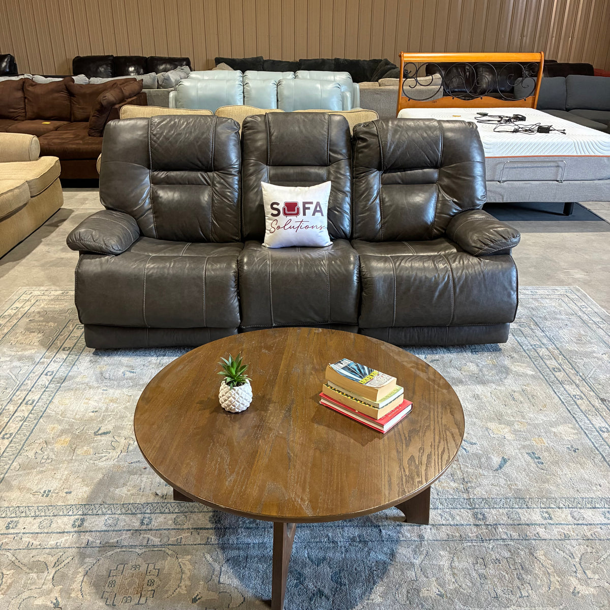 Gray Electric Reclining Sofa