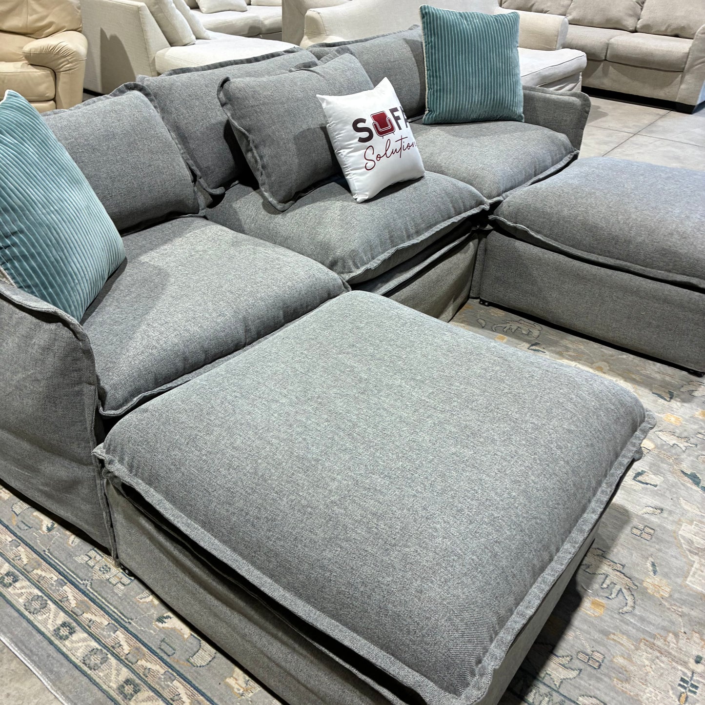 Gray Modular Sectional by Anabei