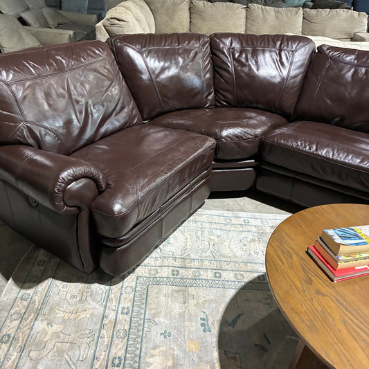 Leather Reclining Modular Sectional Sofa