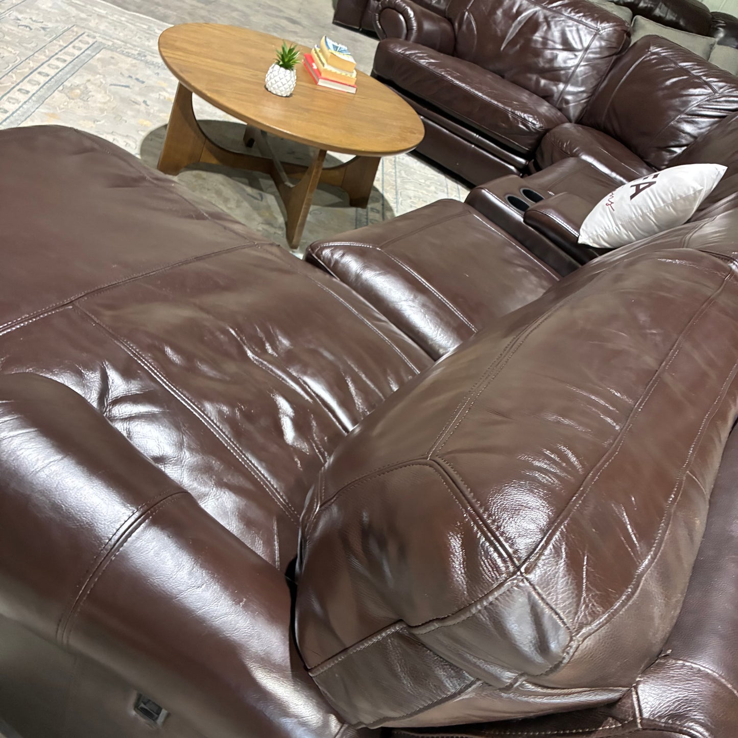 Leather Reclining Modular Sectional Sofa