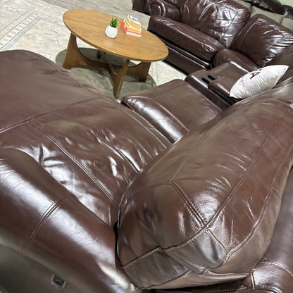 Leather Reclining Modular Sectional Sofa
