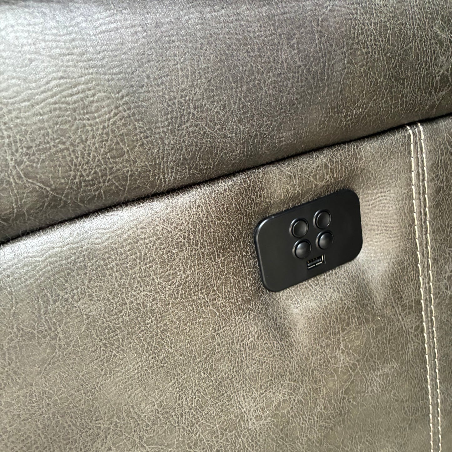 Charcoal Gray Electric Reclining Sofa