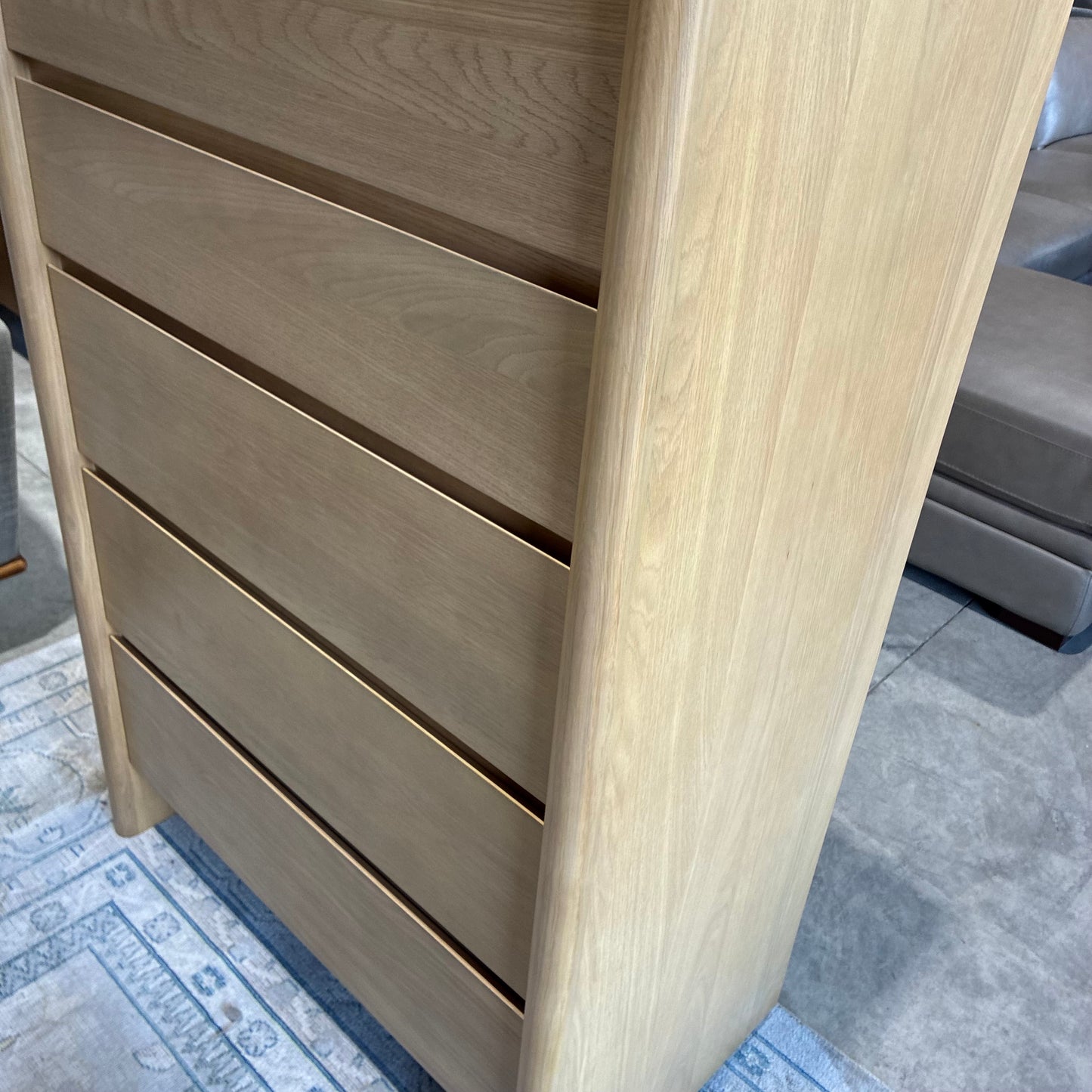 Article Torme 5 Drawer Chest White Oak