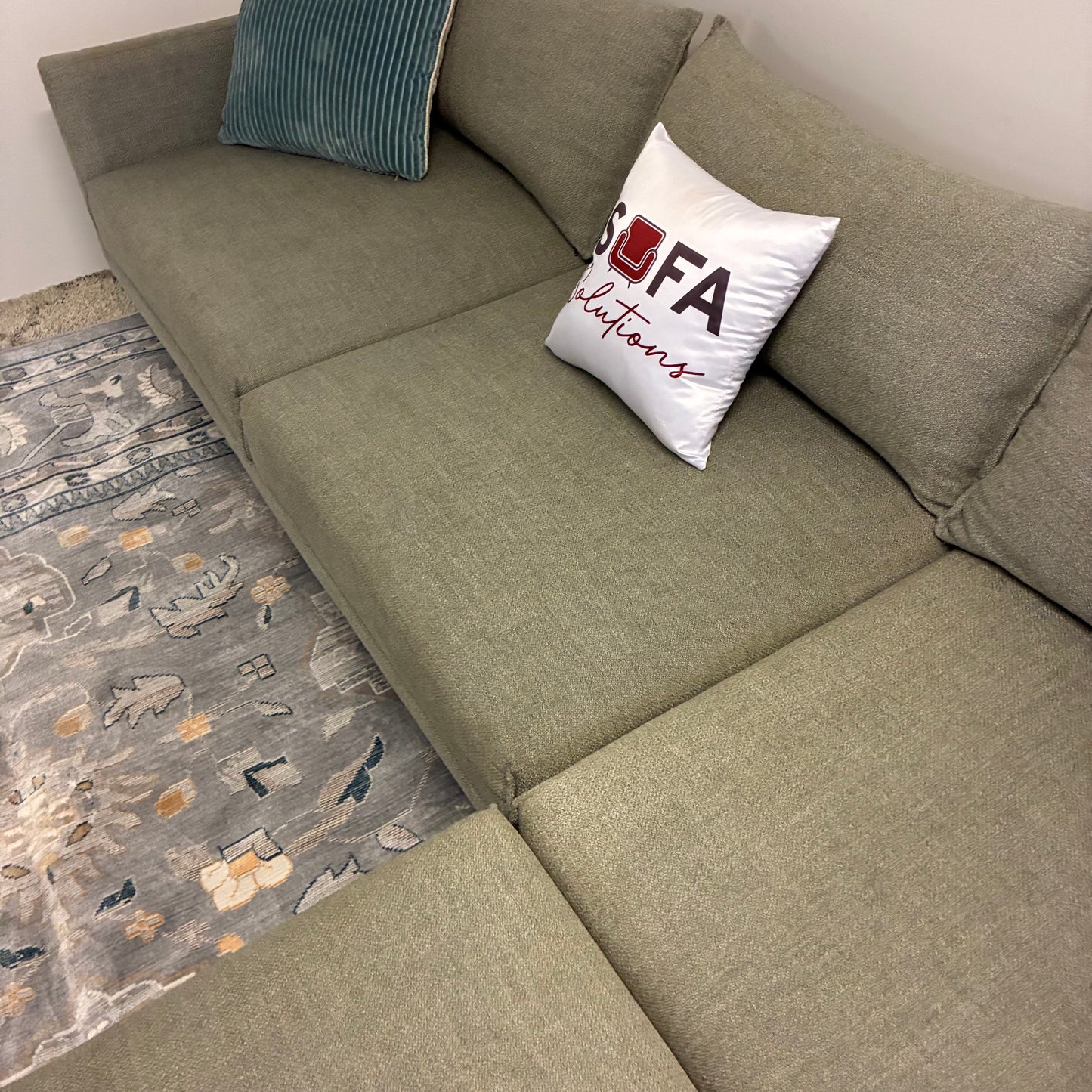 Modern Gray Sectional with Chaise