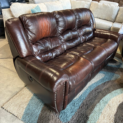 Leather Electric Reclining Sofa Set