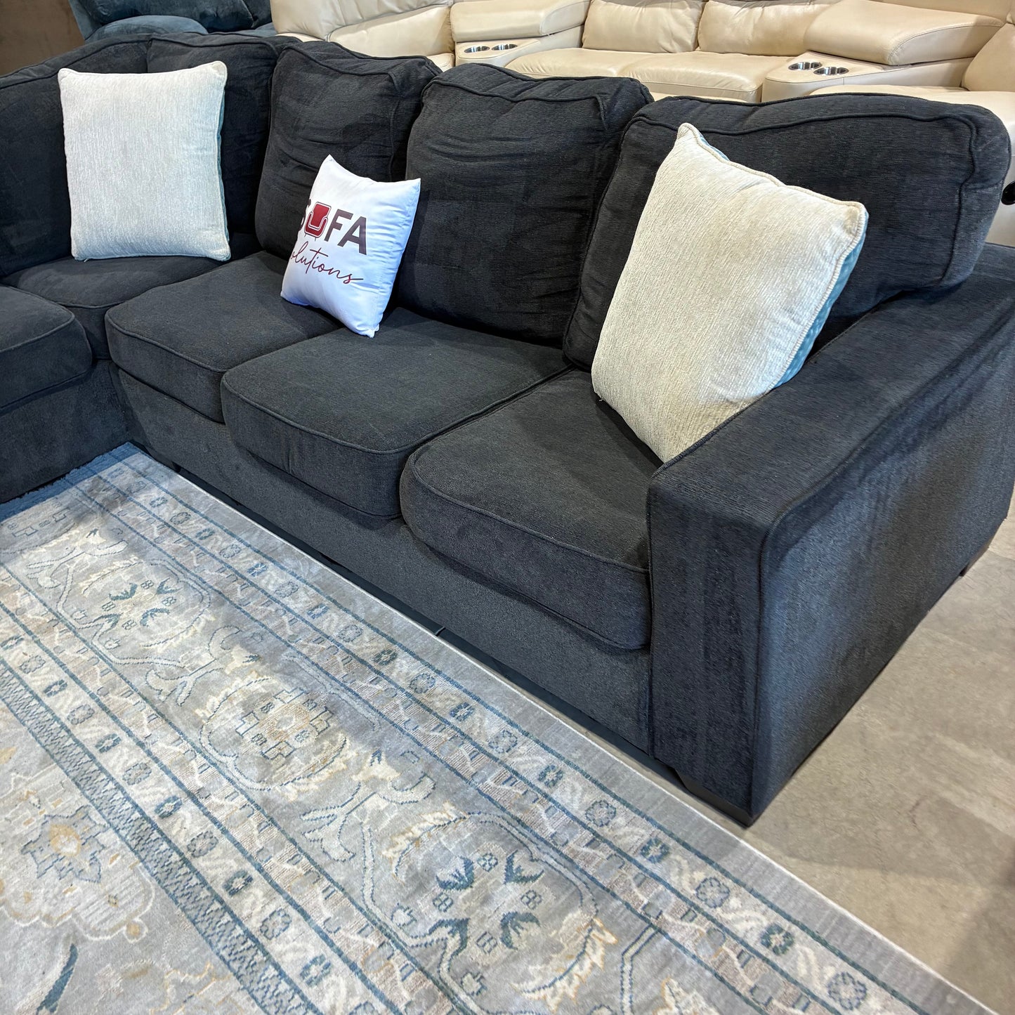 Navy Chaise Sectional