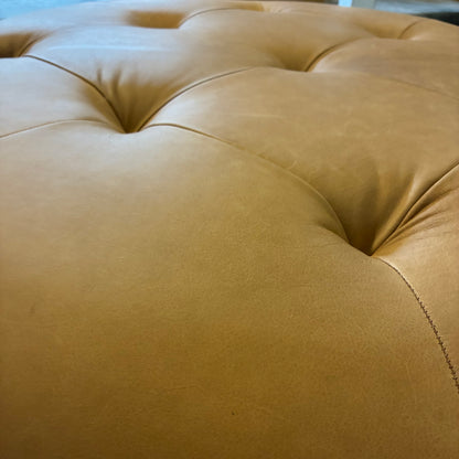 Article Timpani 41” Leather Ottoman Charme Tan