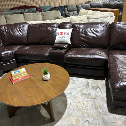 Leather Reclining Modular Sectional Sofa