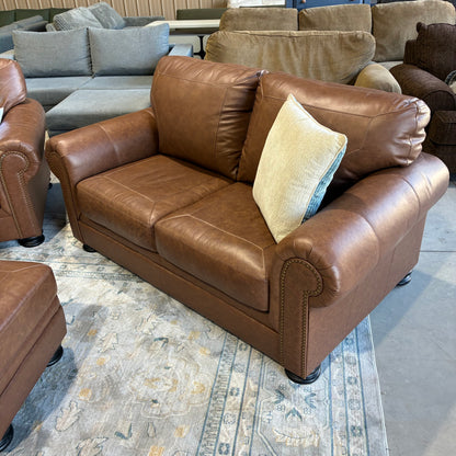Leather Couch Set & Ottoman