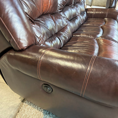 Leather Electric Reclining Sofa Set