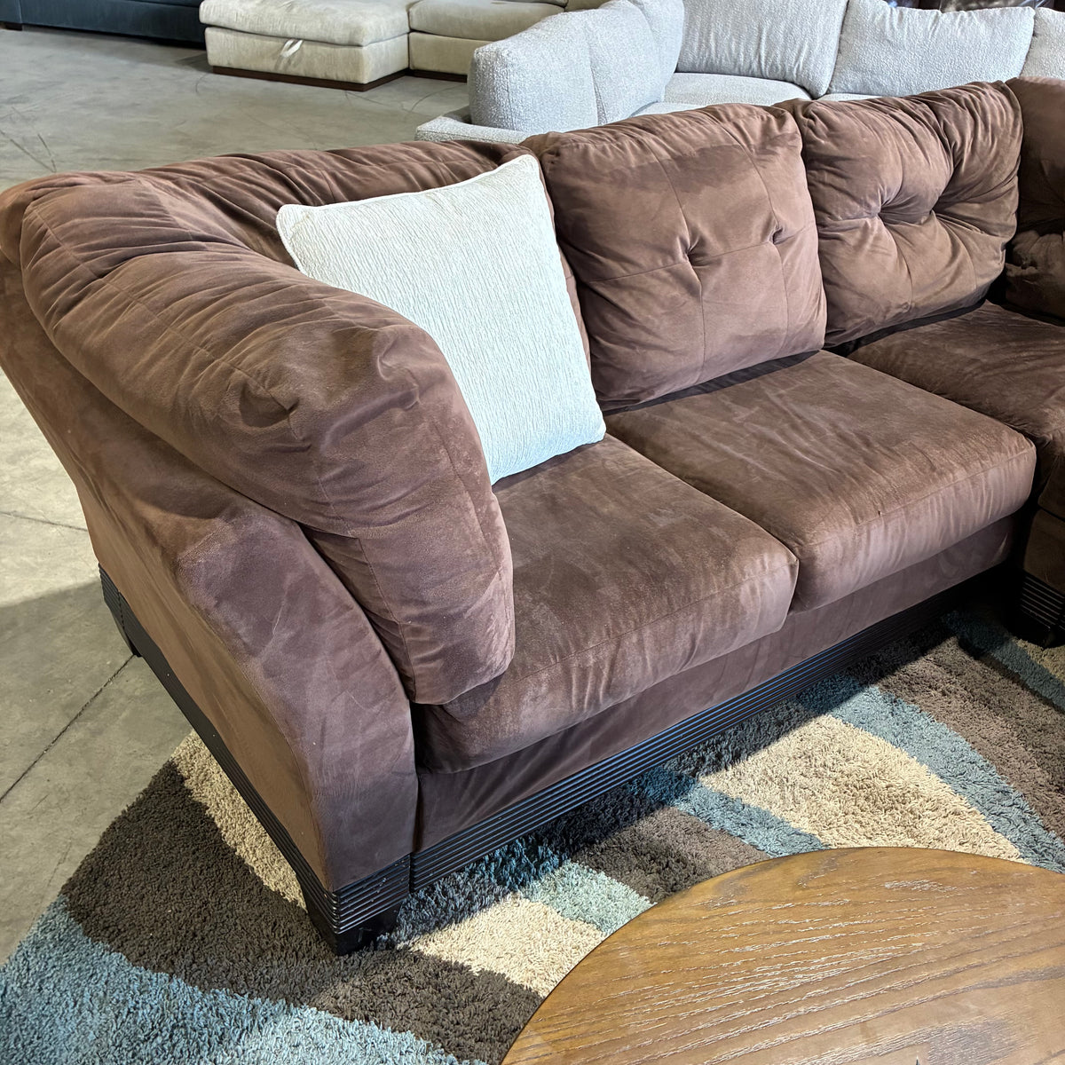 Brown Chaise Sectional