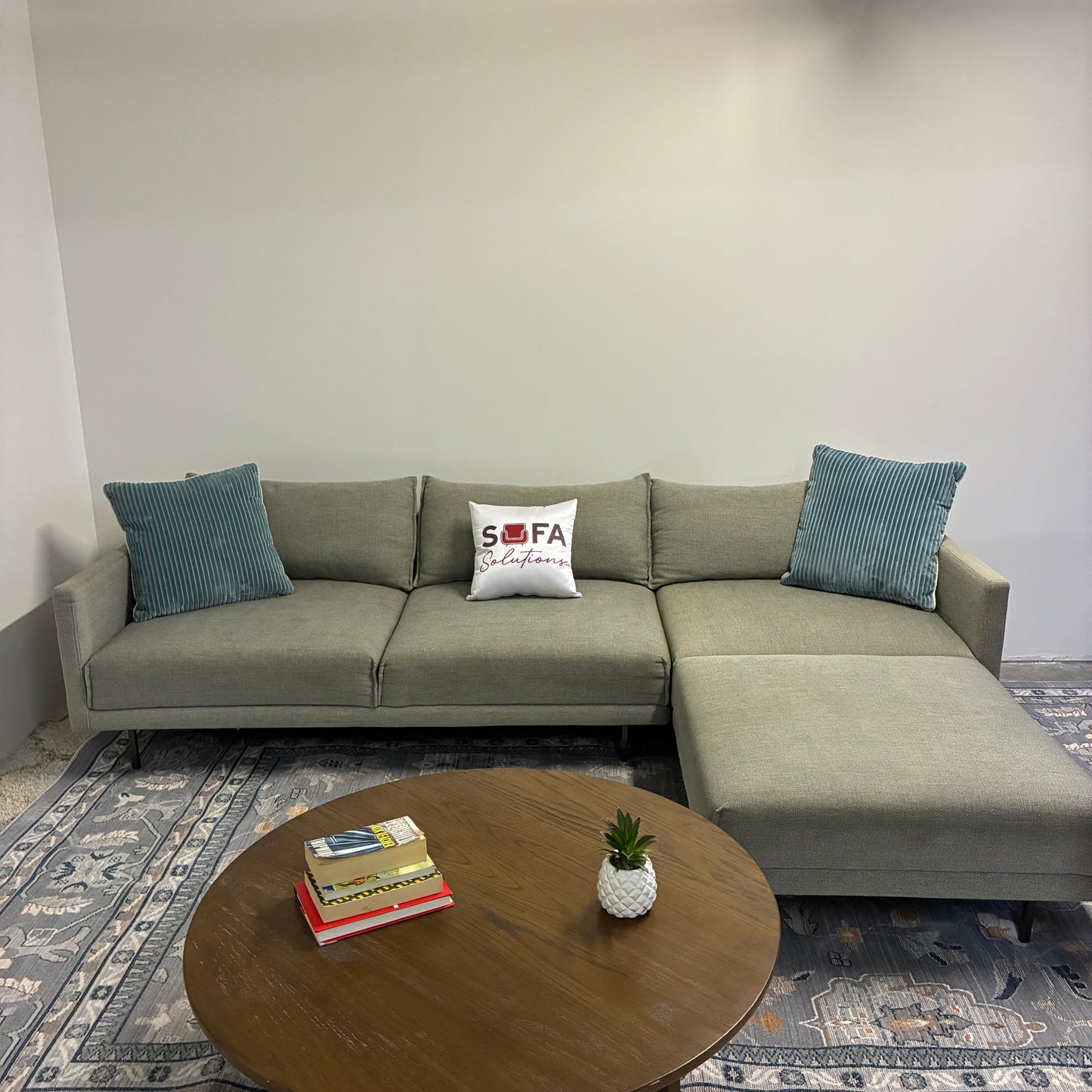 Modern Gray Sectional with Chaise