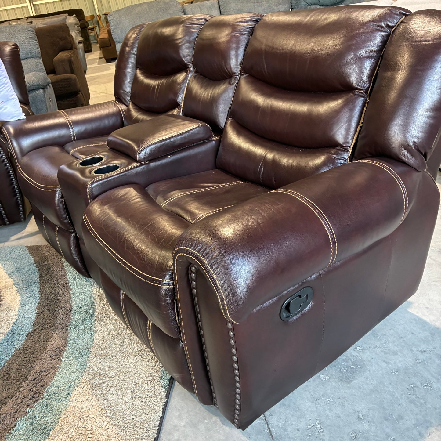 Brown Reclining Sofa Set