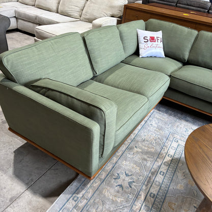 Article Timber 93” Corner Sectional Olio Green