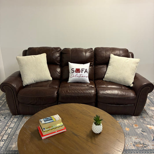 Leather Reclining Sofa