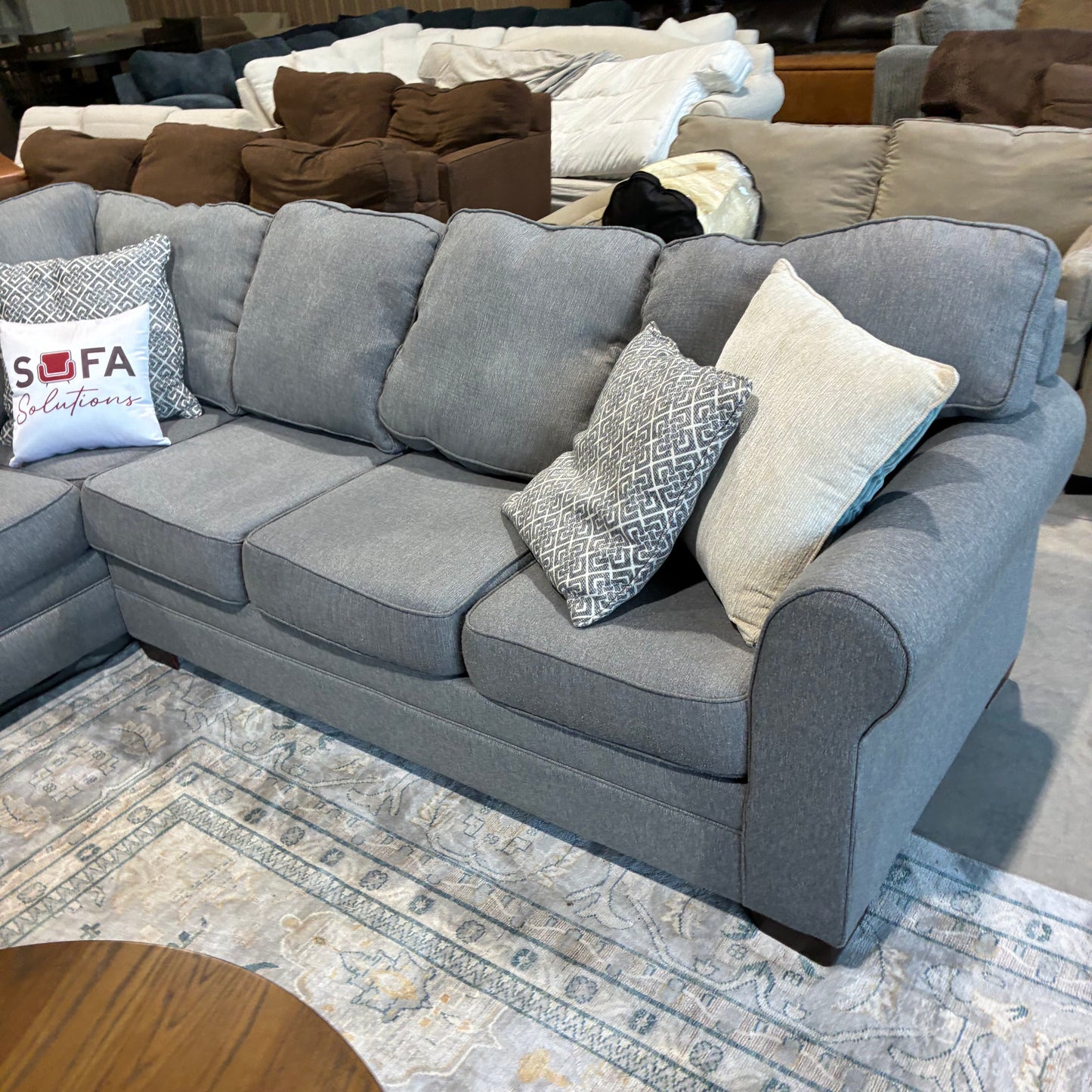 Steel Gray Corner Sectional