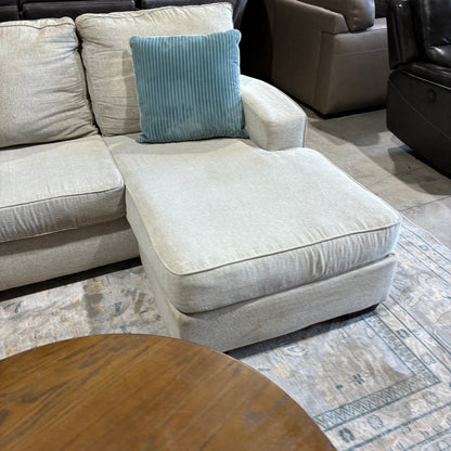 Cream Chaise Sectional Sofa