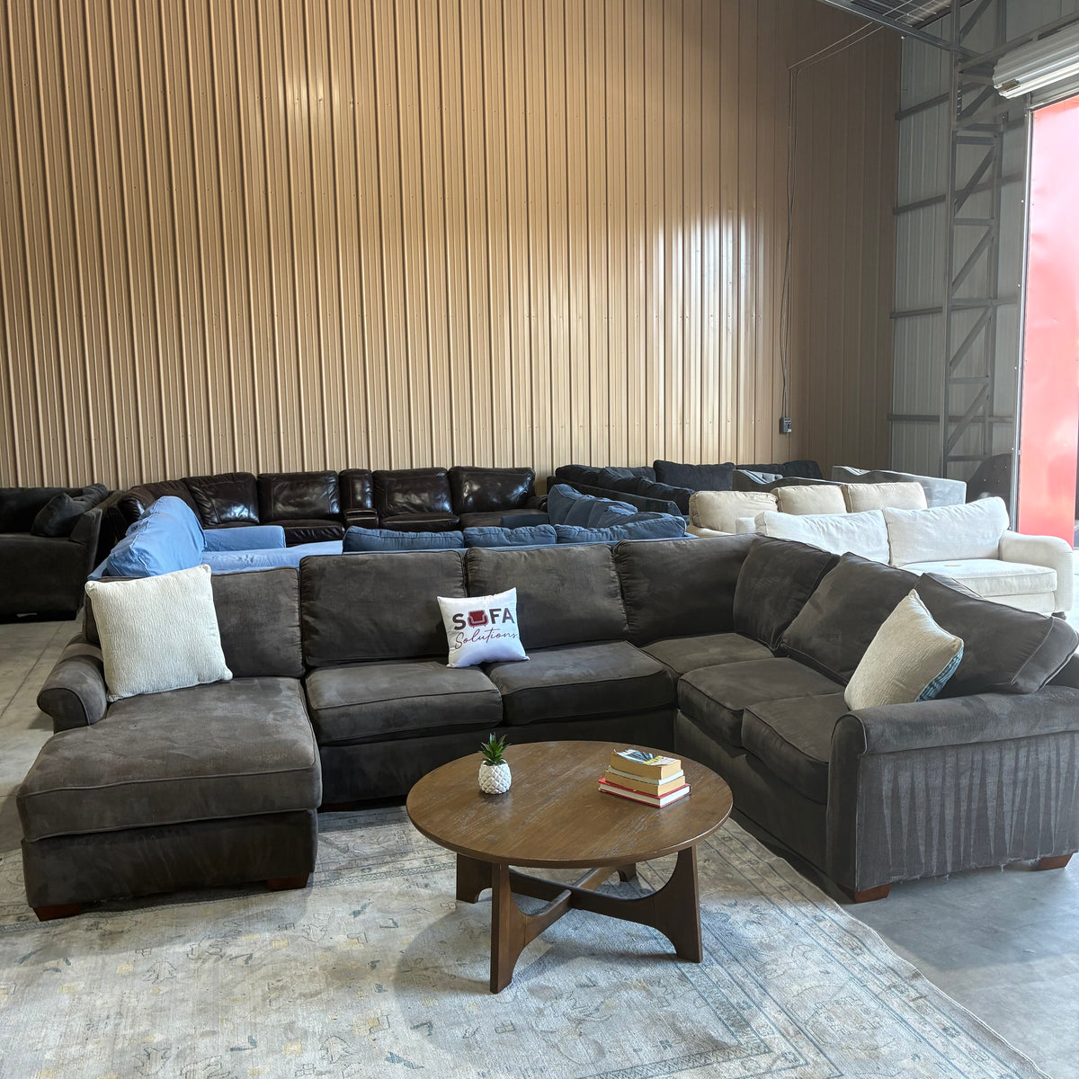 Charcoal Gray Chaise Sectional