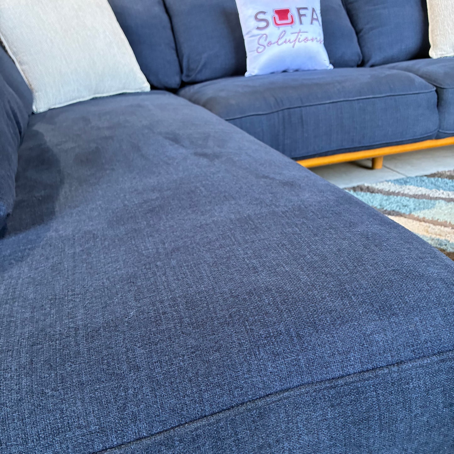 Navy Chaise Sectional Sofa