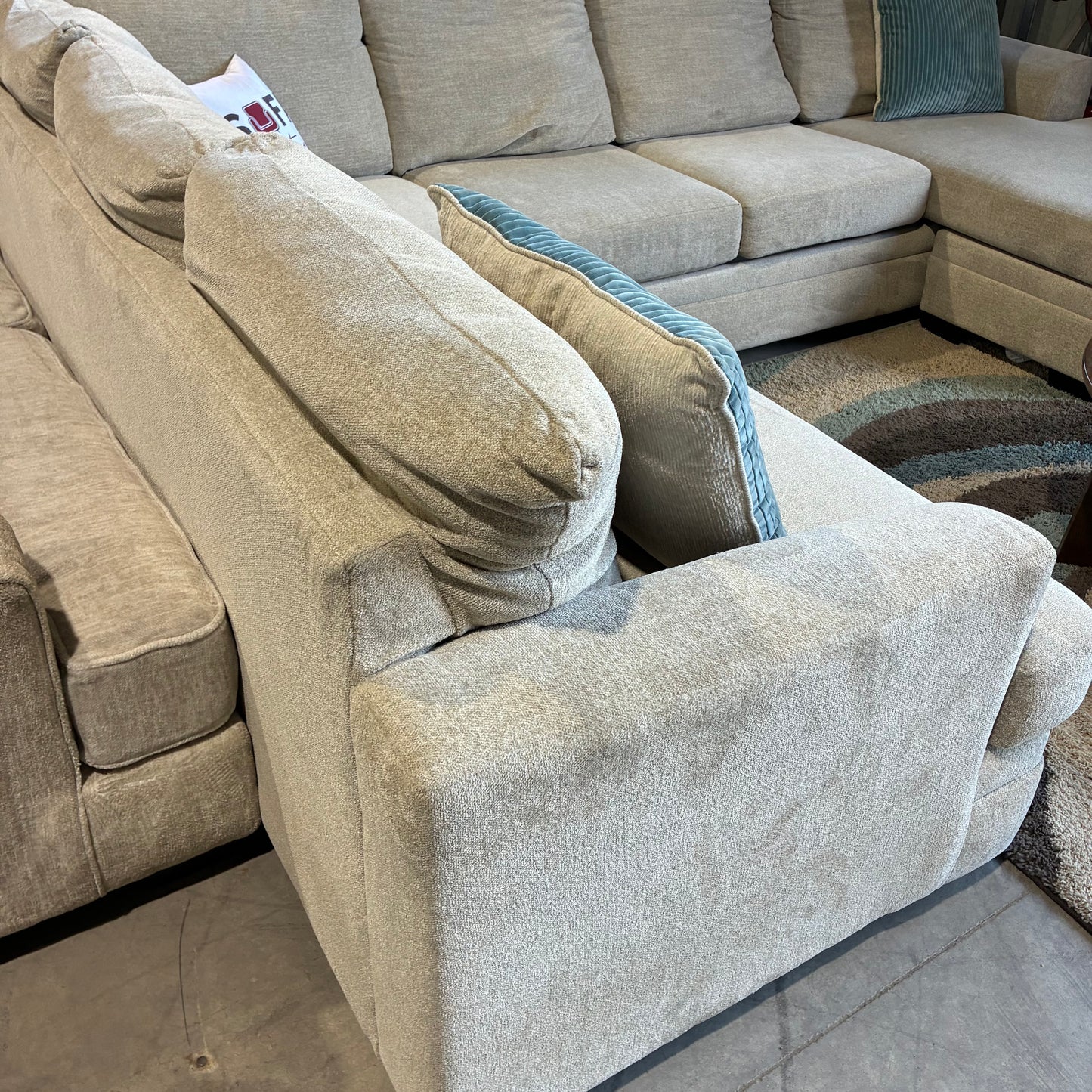 Beige Chaise Sectional