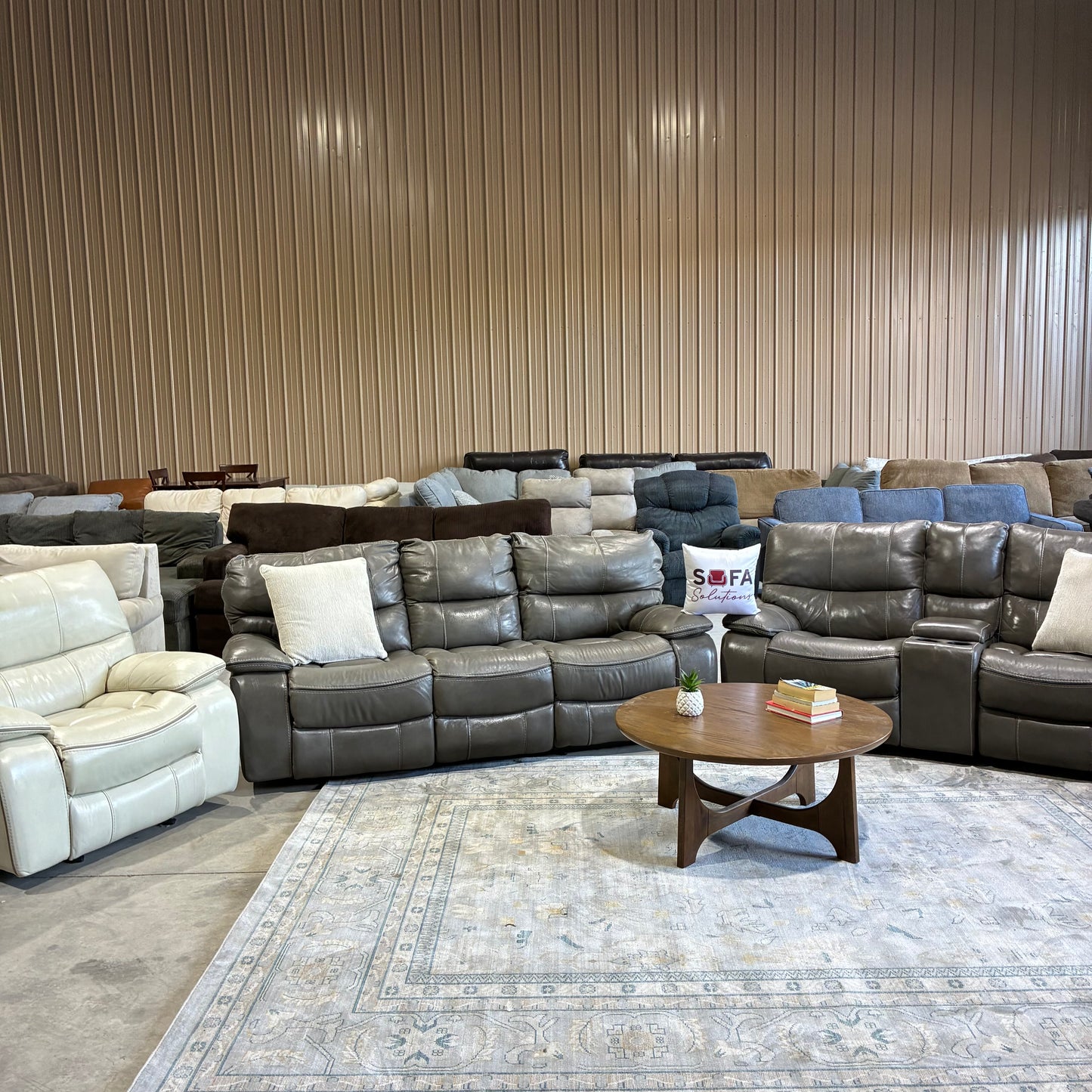 Reclining Leather Sofa Set