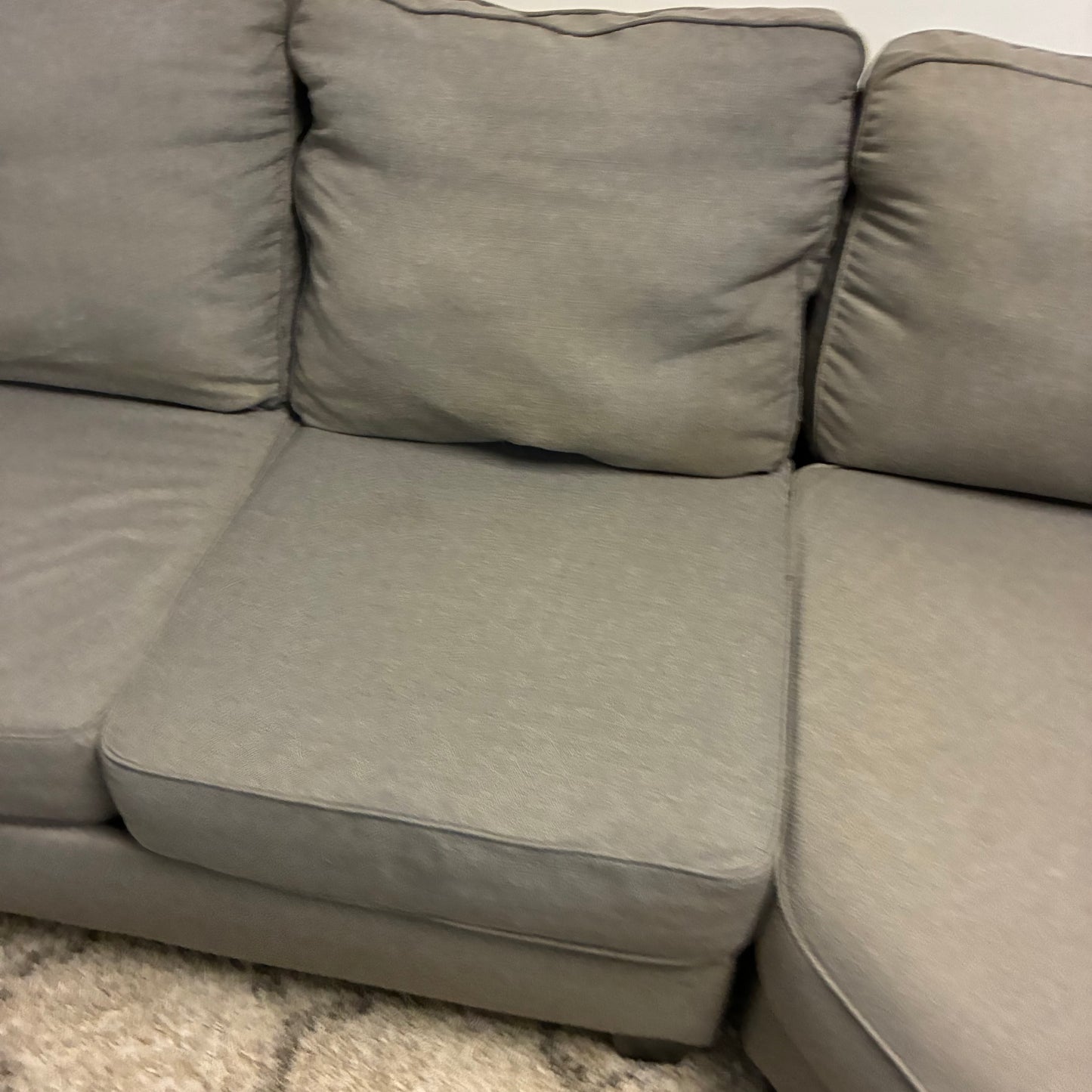 Steel Gray Sectional w Cuddler