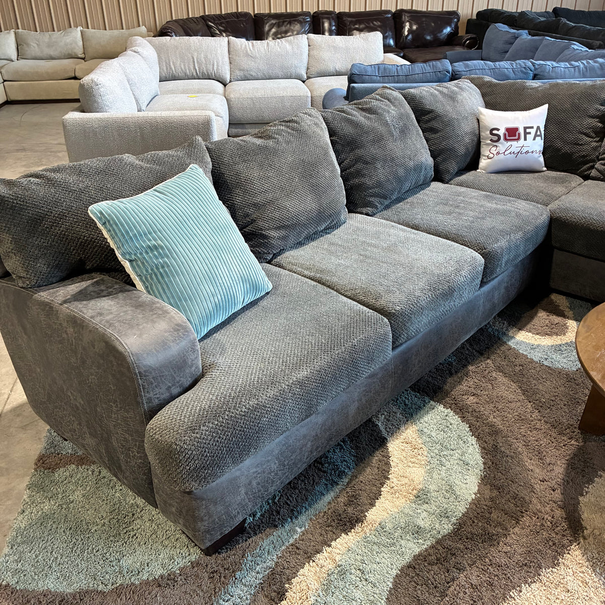 Charcoal Gray Corner Sectional