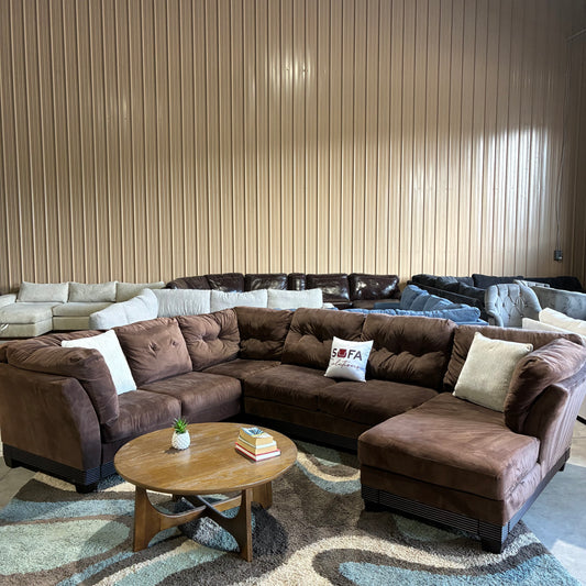 Brown Chaise Sectional