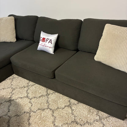 Charcoal Gray L Sectional from American Signature